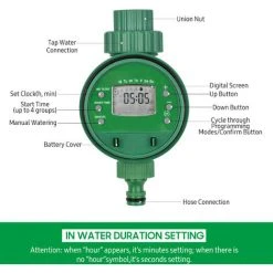 LIFCAUSAL Digitaler Automatischer Bewässerungs-Timer Programmierter Gartenbewässerungs-Timer Batteriebetriebener Intelligenter Wasserbewässerungs-Controller Für Rasen, Ackerland, Hof, Gewächshaus (grün) 7 LIFCAUSAL Digitaler Automatischer Bewässerungs-Timer Programmierter Gartenbewässerungs-Timer Batteriebetriebener Intelligenter Wasserbewässerungs-Controller Für Rasen, Ackerland, Hof, Gewächshaus (grün) -Automatische Bewässerung Verkäufe 63705687 3