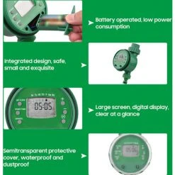 LIFCAUSAL Digitaler Automatischer Bewässerungs-Timer Programmierter Gartenbewässerungs-Timer Batteriebetriebener Intelligenter Wasserbewässerungs-Controller Für Rasen, Ackerland, Hof, Gewächshaus (grün) 9 LIFCAUSAL Digitaler Automatischer Bewässerungs-Timer Programmierter Gartenbewässerungs-Timer Batteriebetriebener Intelligenter Wasserbewässerungs-Controller Für Rasen, Ackerland, Hof, Gewächshaus (grün) -Automatische Bewässerung Verkäufe 63705687 5