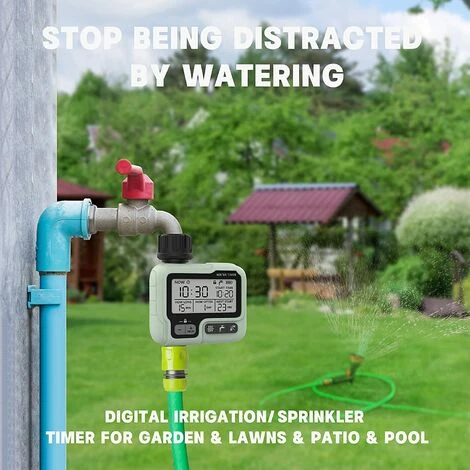 QERSTA Bewässerungstimer Wasserregler IPX5 Wasserdichter Manueller Automatischer Sprinkler Mit Großem LCD-Bildschirm Einfache Installation Für Balkongarten Blumenbeet Bauernhaus Im Freien 3 QERSTA Bewässerungstimer Wasserregler IPX5 Wasserdichter Manueller Automatischer Sprinkler Mit Großem LCD-Bildschirm Einfache Installation Für Balkongarten Blumenbeet Bauernhaus Im Freien – Bild 3