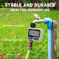 QERSTA Bewässerungstimer Wasserregler IPX5 Wasserdichter Manueller Automatischer Sprinkler Mit Großem LCD-Bildschirm Einfache Installation Für Balkongarten Blumenbeet Bauernhaus Im Freien 9 QERSTA Bewässerungstimer Wasserregler IPX5 Wasserdichter Manueller Automatischer Sprinkler Mit Großem LCD-Bildschirm Einfache Installation Für Balkongarten Blumenbeet Bauernhaus Im Freien -Automatische Bewässerung Verkäufe 64045087 5