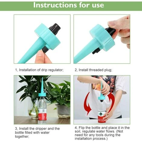 BENOBBY KIDS 12er-Pack Automatisches Bewässerungssystem Für Topfpflanzen, Blumenbewässerung, Einstellbares Bewässerungssystem Für Blumen Oder Gemüse 2 BENOBBY KIDS 12er-Pack Automatisches Bewässerungssystem Für Topfpflanzen, Blumenbewässerung, Einstellbares Bewässerungssystem Für Blumen Oder Gemüse – Bild 2