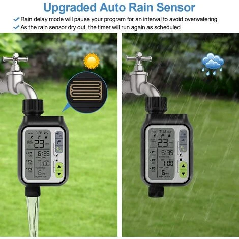 BENOBBY KIDS Automatischer Bewässerungs-Timer, Automatischer Bewässerungs-Timer Für Den Garten, Automatischer Bewässerungs-Timer, Mit Kindersicherung, Wasserdicht, Großes LCD-Display 2 BENOBBY KIDS Automatischer Bewässerungs-Timer, Automatischer Bewässerungs-Timer Für Den Garten, Automatischer Bewässerungs-Timer, Mit Kindersicherung, Wasserdicht, Großes LCD-Display – Bild 2