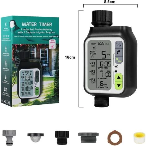BENOBBY KIDS Automatischer Bewässerungs-Timer, Automatischer Bewässerungs-Timer Für Den Garten, Automatischer Bewässerungs-Timer, Mit Kindersicherung, Wasserdicht, Großes LCD-Display 4 BENOBBY KIDS Automatischer Bewässerungs-Timer, Automatischer Bewässerungs-Timer Für Den Garten, Automatischer Bewässerungs-Timer, Mit Kindersicherung, Wasserdicht, Großes LCD-Display – Bild 4