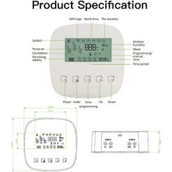 LIFCAUSAL Automatisches Bewässerungssystem Intelligentes Bewässerungsgerät Duales Pumpensystem WiFi / Sprache / Manuelle Steuerung Programmierbare Bewässerungszeit Eingebauter Akku Solarpanel / USB-Aufladung Kompatibel Mit Alexa Google Home -Automatische Bewässerung Verkäufe 64476323 5