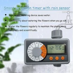 PERLE RARE RoseFlower Automatischer Bewässerungs-Timer, Programmierbarer Digitaler Schlauch-Wasserhahn-Timer, Intelligenter Sprinkler Mit Regensensor Für Bauerngarten-Rasenblumen #9 -Automatische Bewässerung Verkäufe 64908830 4