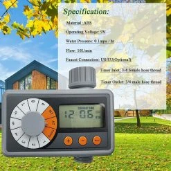 PERLE RARE RoseFlower Automatischer Bewässerungs-Timer, Programmierbarer Digitaler Schlauch-Wasserhahn-Timer, Intelligenter Sprinkler Mit Regensensor Für Bauerngarten-Rasenblumen #9 -Automatische Bewässerung Verkäufe 64908830 5