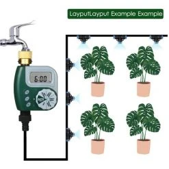 BEARSU Automatischer Wassertimer Gartenbewässerungsfilteranschluss Ein- Und Ausschalttimer-Controller Gartenschlauch-Wasserhahn-Controller -Automatische Bewässerung Verkäufe 65101948 5