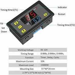 QERSTA DC 12V 20A Programmierbares Digitales Relais-Timer-Zeitzyklus-Verzögerungsschaltermodul -Automatische Bewässerung Verkäufe 65991004 3