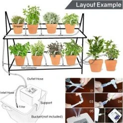 MONLY Mikroautomatisches Tropfbewässerungsset, Selbstbewässerungssystem Mit Elektronischem Bewässerungstimer Für 30 Tage -Automatische Bewässerung Verkäufe 66481372 3