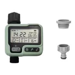 BENOBBY KIDS Automatischer/manueller Bew?sserungstimer, Automatische Bew?sserung F��r Gartenrasen, Bew?sserungstimer Mit Regenverz?gerung/Kindersicherung/IP65 Wasserdicht/gro?es LCD-Display