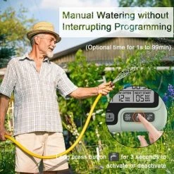 BENOBBY KIDS Automatischer/manueller Bew?sserungstimer, Automatische Bew?sserung F��r Gartenrasen, Bew?sserungstimer Mit Regenverz?gerung/Kindersicherung/IP65 Wasserdicht/gro?es LCD-Display -Automatische Bewässerung Verkäufe 67066185 5