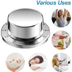 OUSUDELA Mechanischer Küchentimer, Adsorbierbarer Magnetischer Timer, Wasserdichter Wiederverwendbarer Timer Aus Edelstahl, 60-Minuten-Countdown, Geeignet Zum Kochen, Gekochte Eier -Automatische Bewässerung Verkäufe 67419161 5
