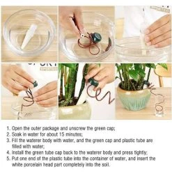 MONLY Automatisches Bewässerungssystem Mit Bewässerungsstäben, 6-teiliges Automatisches Pflanzenbewässerungssystem, Urlaubspflanzenbewässerungssystem, Zimmerpflanzenbewässerungssystem -Automatische Bewässerung Verkäufe 68291342 5