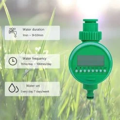 LONGZIMING Bewässerungsuhr, MKNZOME Bewässerungssteuerung Für Den Außenbereich, Automatischer Sprinkler, Elektronischer Schlauchtimer, Mehrere Programme Für Garten, Gewächshaus, Gemüse, Pflanzen, Rasen, Landschaft #3 -Automatische Bewässerung Verkäufe 68973331 4